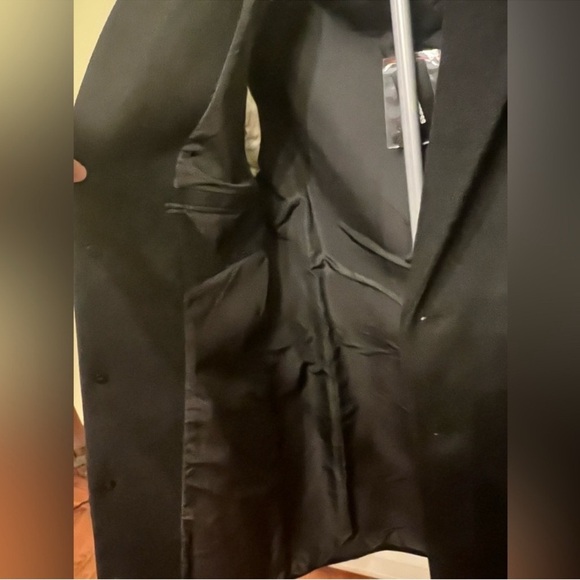Express Brand New Men's Black Wool-Blend
Overcoat. Size Medium - Picture 11 of 16